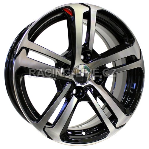 Alu kola Racing Line A5017, 15x6.5 4x108 ET25, černá + leštění