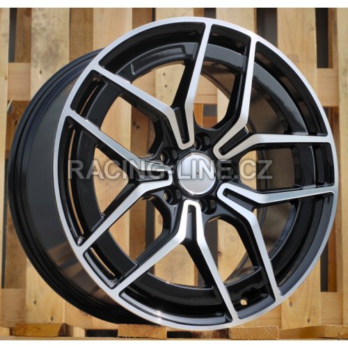 Alu kola Racing Line 3S1034, 19x8 5x112 ET43, černá + leštění