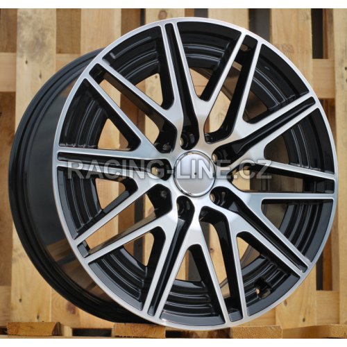 Alu kola Racing Line Y0102, 18x7.5 5x112 ET40, černá + leštění