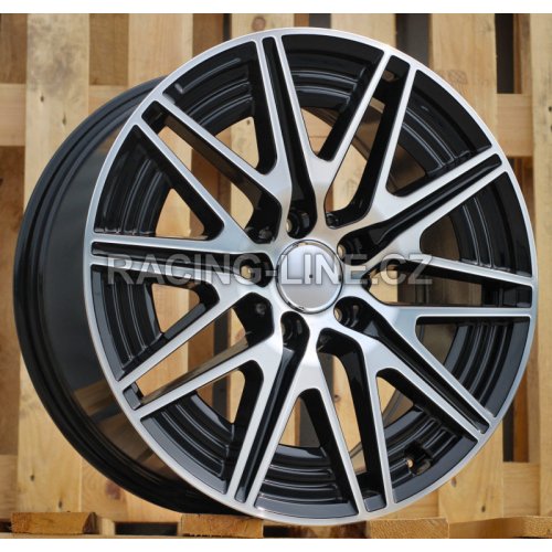 Alu kola Racing Line Y0102, 18x7.5 5x112 ET40, černá + leštění