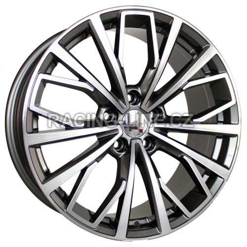 Alu kola Racing Line B1453, 20x9 5x112 ET39, šedivá + leštění