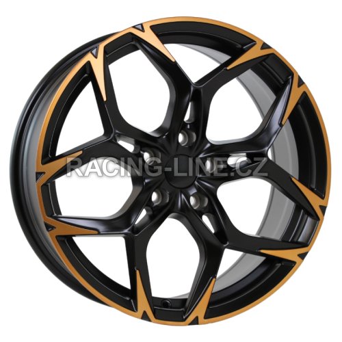 Alu kola Racing Line I5572, 18x8 5x112 ET40, černá matná + měděná barva leštění