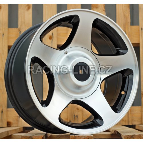 Alu kola Racing Line LU111, 16x8 5x150 ET, černá + leštění