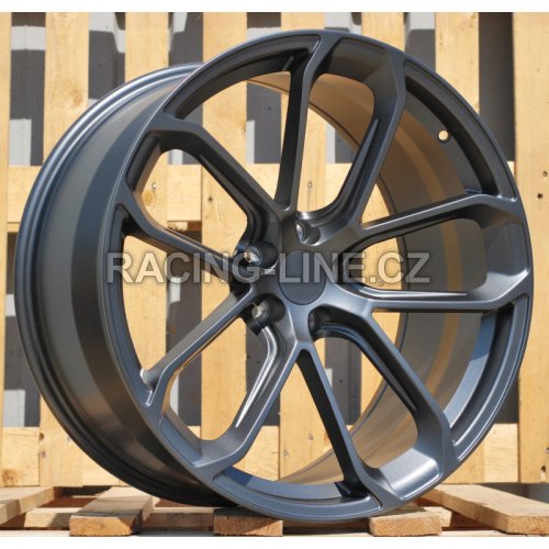 Alu kola Racing Line H5084, 21x10 5x112 ET19, šedivá matná + leštění