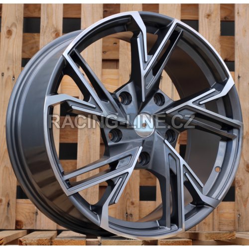 Alu kola Racing Line B1800, 20x8.5 5x160 ET50, šedivá + leštění