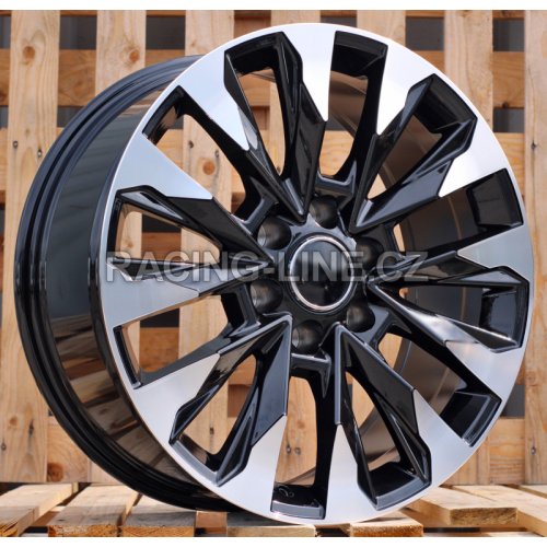 Alu kola Racing Line B1734, 20x8.5 6x139.7 ET20, černá + leštění