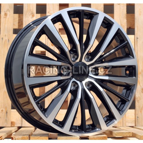 Alu kola Racing Line B1693, 20x8 6x139.7 ET35, černá + leštění