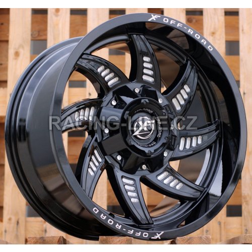 Alu kola Racing Line L1449, 20x10 5x127 ET-12, černá lesklá