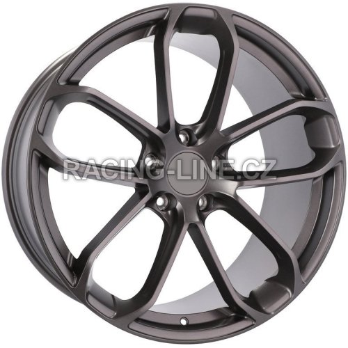 Alu kola Racing Line H5084, 22x10 5x130 ET48, šedivá matná (zátěžová)