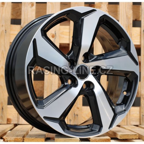 Alu kola Racing Line B1013, 18x7 5x114.3 ET35, černá + leštění