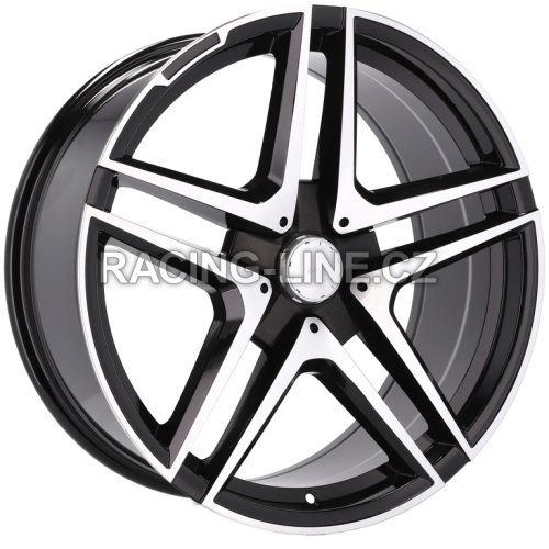 Alu kola Racing Line B1239, 20x9.5 5x112 ET36, černá + leštění