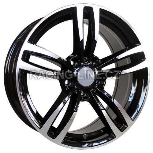 Alu kola Racing Line BK855, 18x8 5x120 ET40, černá + leštění