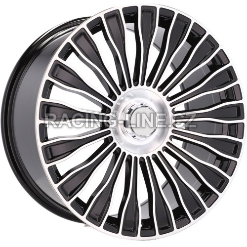 Alu kola Racing Line I0313, 20x9.5 5x112 ET35, černá + leštění (zátěžová)