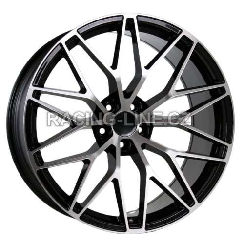 Alu kola Racing Line 3S1067, 21x9.5 5x112 ET26, černá + leštění (zátěžová)