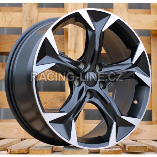 Alu kola Racing Line I5163, 18x8 5x112 ET40, Černá matná + leštění