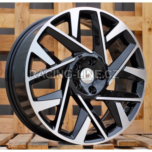 Alu kola Racing Line 3S1072, 19x7.5 5x114.3 ET51, černá + leštění