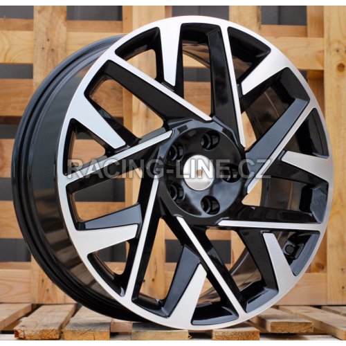 Alu kola Racing Line 3S1072, 19x7.5 5x114.3 ET51, černá + leštění