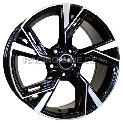 Alu kola Racing Line B1571, 19x8.5 5x112 ET30, černá + leštění