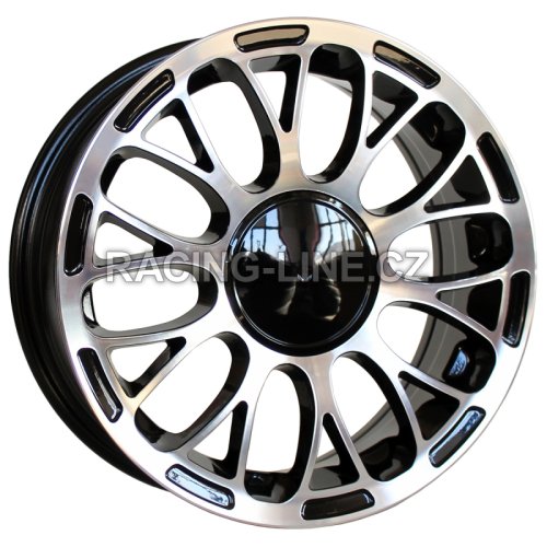 Alu kola Racing Line LU392, 16x6.5 4x98 ET35, černá + leštění