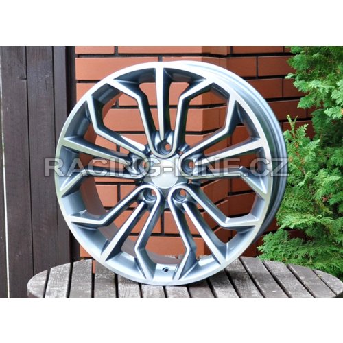 Alu kola Racing Line B112, 19x10 5x120 ET21, šedivá + leštění