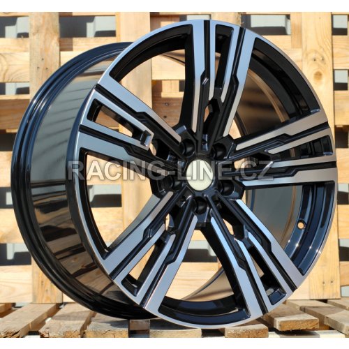 Alu kola Racing Line B1831, 20x10 5x112 ET41, černá + leštění