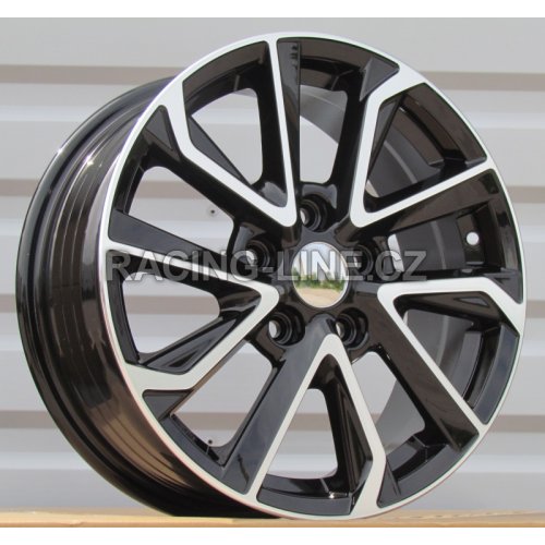 Alu kola Racing Line FE177, 16x7 5x114.3 ET40, černá + leštění