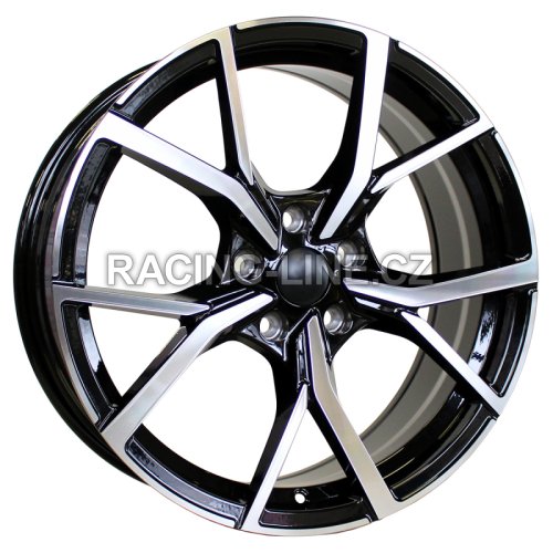 Alu kola Racing Line B5801, 20x8.5 5x112 ET38, černá + leštění