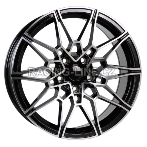 Alu kola Racing Line I0293, 20x8.5 5x112 ET25, černá + leštění