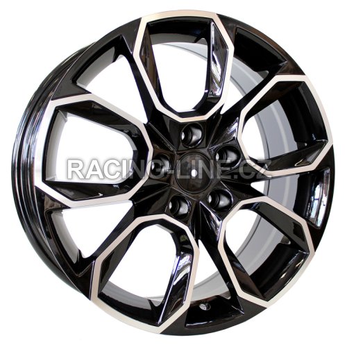 Alu kola Racing Line SK516, 18x8 5x112 ET45, černá + leštění