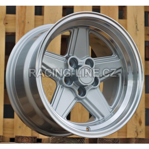 Alu kola Racing Line B1794, 16x8 5x112 ET11, stříbrná + leštěný límec