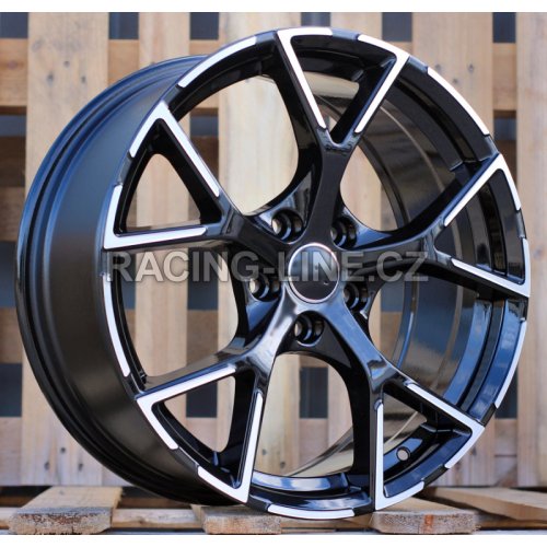 Alu kola Racing Line 3S5997, 18x8 5x112 ET46, černá + leštění