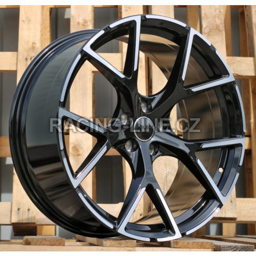 Alu kola Racing Line 3S5997, 18x8 5x112 ET46, černá + leštění