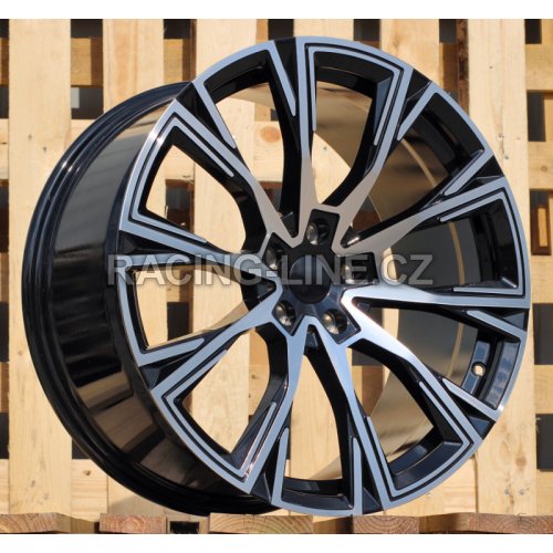 Alu kola Racing Line D1130, 19x9 5x112 ET40, černá + leštění