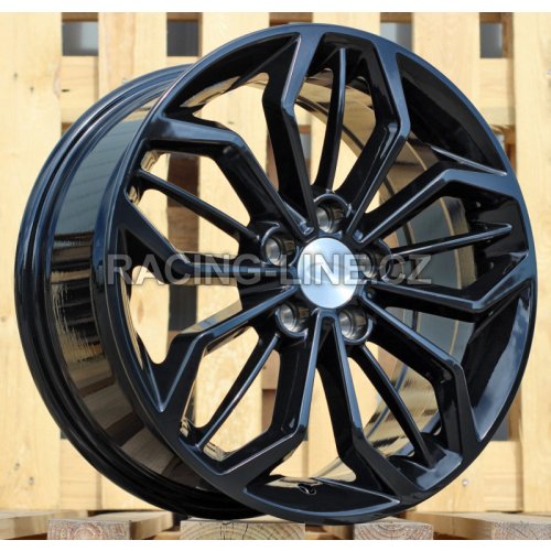 Alu kola Racing Line B5433, 17x7.5 5x108 ET50, černá lesklá