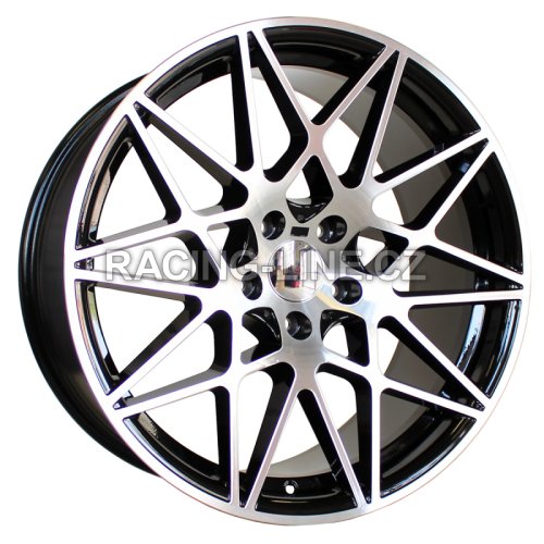 Alu kola Racing Line B5167, 19x8.5 5x120 ET35, černá + leštění (zátěžová)