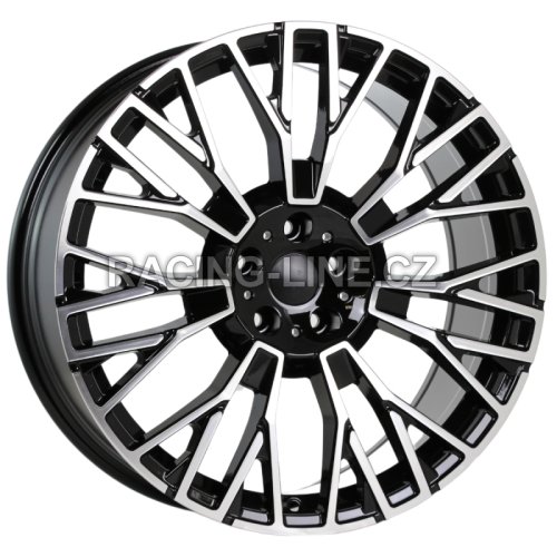 Alu kola Racing Line 3S1111, 20x9 5x112 ET35, černá + leštění