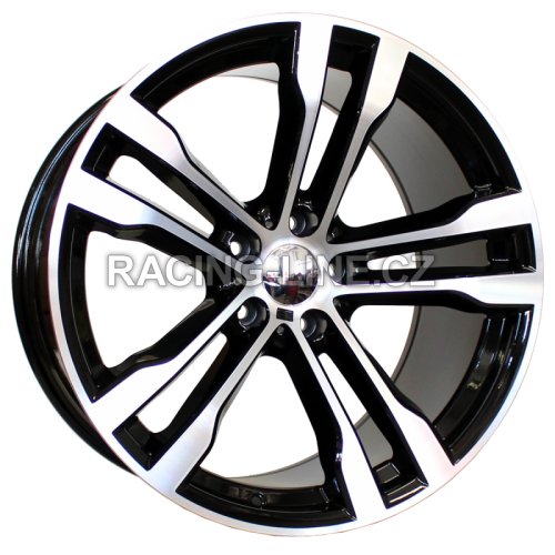 Alu kola Racing Line BK924, 20x11 5x120 ET37, černá + leštění (zátěžová)