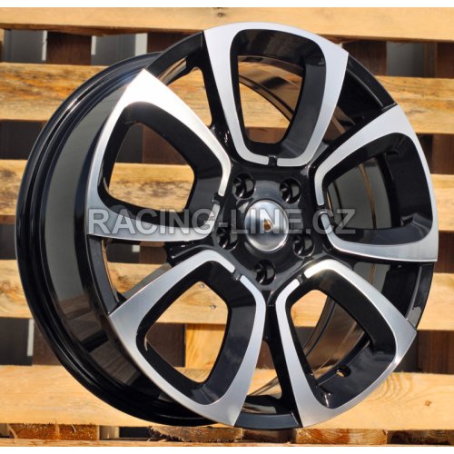 Alu kola Racing Line B5850, 17x7 4x108 ET25, černá + leštění