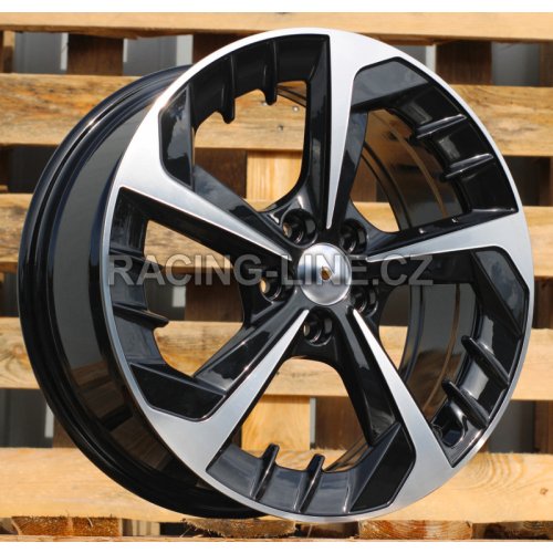 Alu kola Racing Line B5943, 17x7 5x100 ET51, černá + leštění