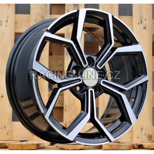 Alu kola Racing Line B5952, 19x8 5x112 ET44, černá + leštění