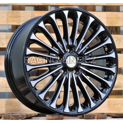 Alu kola Racing Line Y0056, 18x8 5x108 ET55, černá + leštění