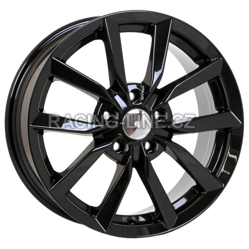 Alu kola Racing Line B1520, 16x7 5x108 ET44, černá lesklá