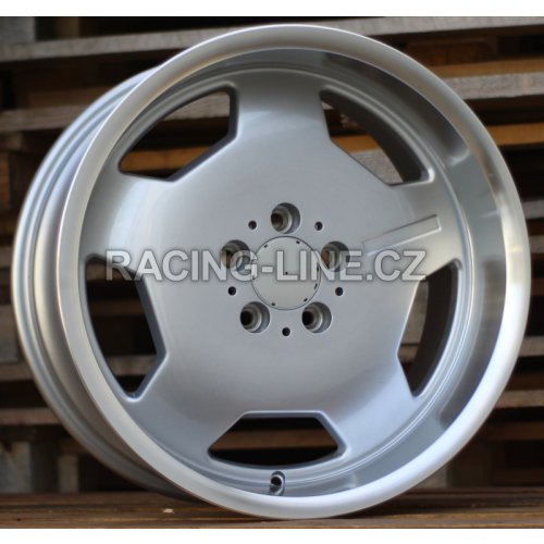 Alu kola Racing Line BK632, 17x9 5x112 ET30, stříbrná + leštěný límec