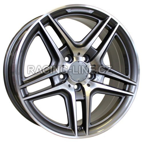 Alu kola Racing Line SSA02, 17x7.5 5x112 ET45, šedivá + leštění