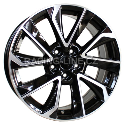 Alu kola Racing Line B5463, 17x7 5x100 ET40, černá + leštění