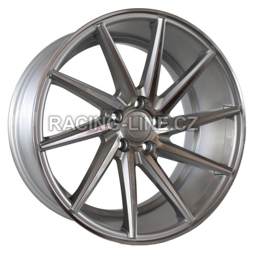 Alu kola Racing Line B1059, 20x8.5 5x114.3 ET35, stříbrná + leštění