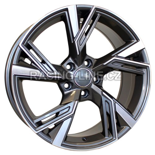 Alu kola Racing Line B1571, 19x8.5 5x112 ET30, šedivá + leštění