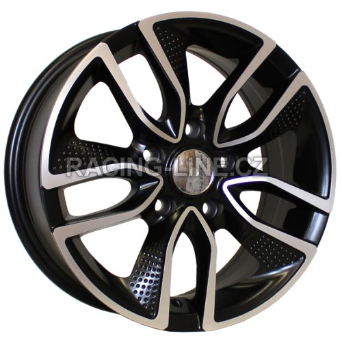 Alu kola Racing Line B5087, 15x6.5 5x114.3 ET40, černá + leštění