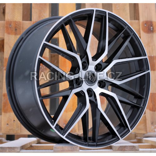 Alu kola Haxer HX035, 19x8.5 5x114.3 ET40, Černá matná + leštění