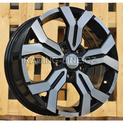 Alu kola Racing Line B1110, 15x6.5 4x100 ET35, černá + leštění